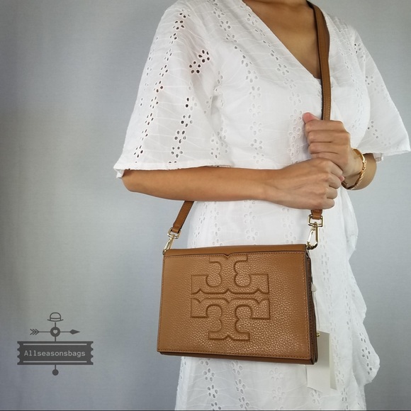 NWT Tory Burch T Bombe Large Crossbody Bark Clutch - Picture 5 of 8